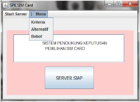 Gambar 10. Struktur tabel preferensi  5.2  Implementasi Sistem 