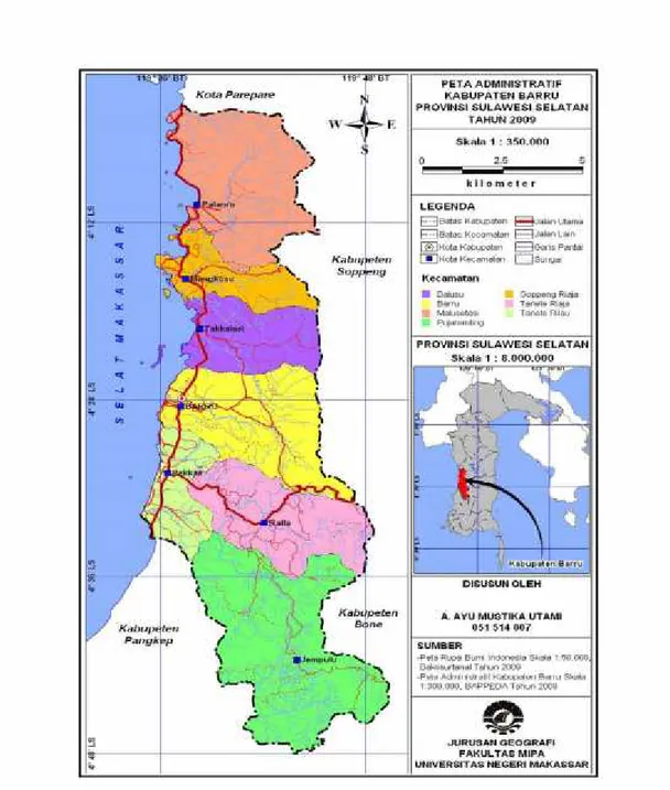 Gambar II. Peta Wilayah Kabupaten Barru
