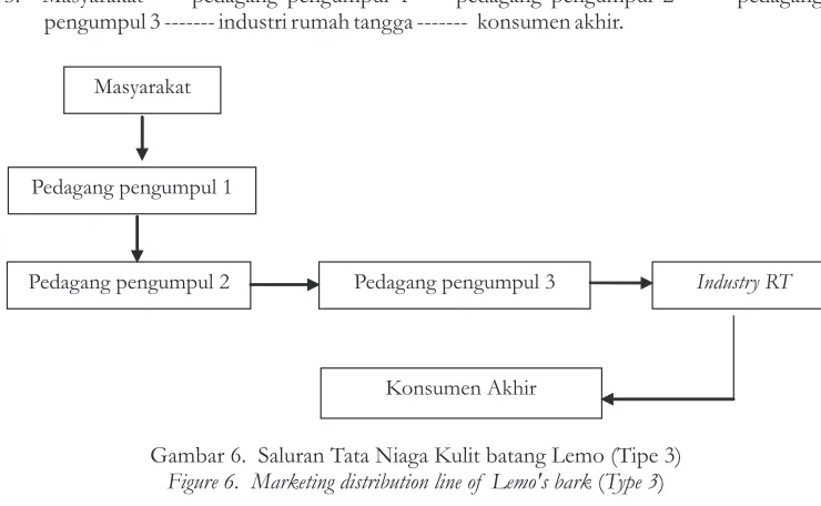 Figure 6.  Marketing distribution line of  Lemo's bark (Type 3)