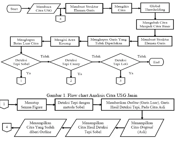 Gambar 1. Flow chart Analisis Citra USG Janin 