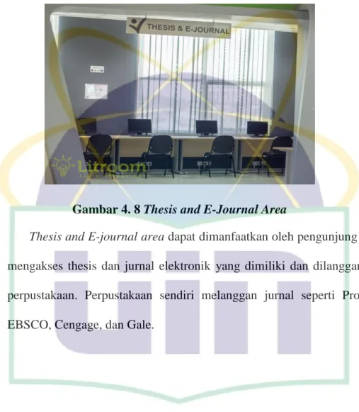 Gambar 4. 8 Thesis and E-Journal Area 