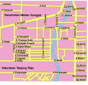 Gambar 1.2 : Peta Lokasi Jln. Setia Budi Tanjung-Rejo dan   