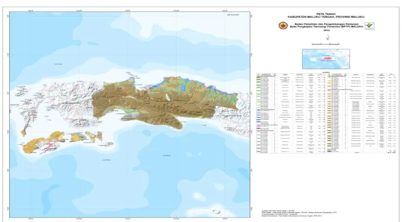 Gambar 1. Peta Tanah di Kabupaten Maluku Tengah 