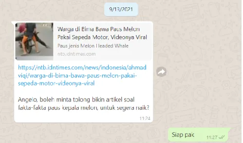 Gambar 3.3 Penugasan Soft News 