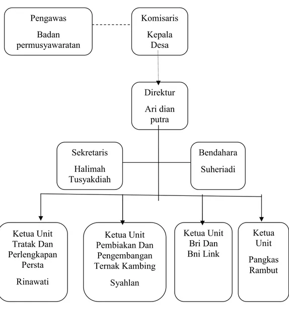 Gambar 2. Struktur Organisasi Badan Usaha Milik Desa 