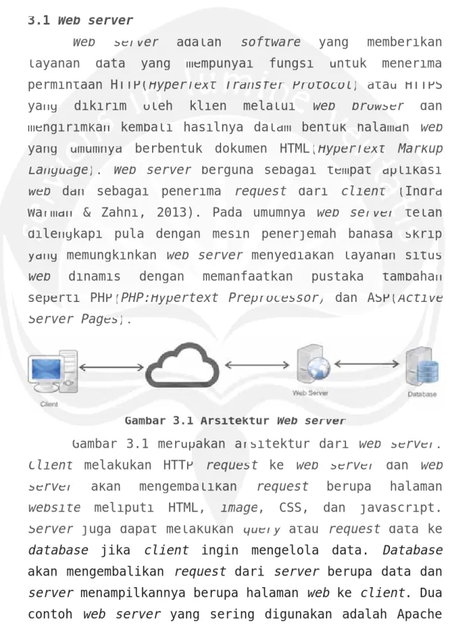 Gambar 3.1 Arsitektur Web server 