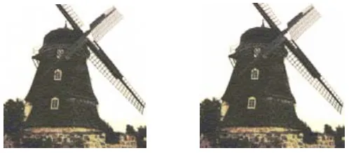 Gambar 4 Gambar dengan kontras rendah dan  hasil enhanced LSB-nya 