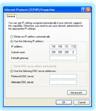 Gambar 6.7 Internet Protokol Properties Pada PC B 