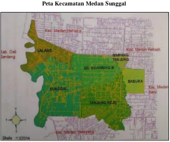 Gambar 2.1 Peta Kecamatan Medan Sunggal 