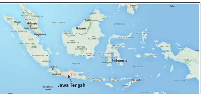 Gambar 1. Letak Prov. Jawa Tengah dalam peta wilayah Indonesia
