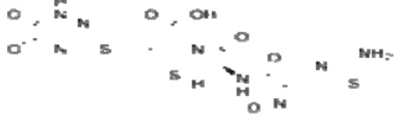 Gambar 2.3.1 Struktur Cefriaxon 