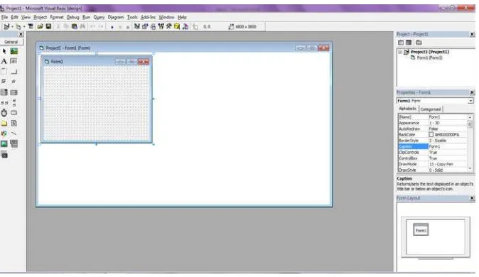 Gambar 2.2 Form Utama Microsoft Visual Basic 2010 