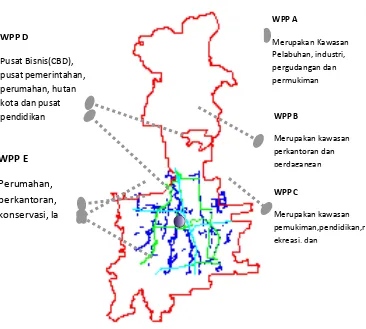 Gambar 2.1. Pembagian Wilayah Pengembangan Pembangunan kota Medan 