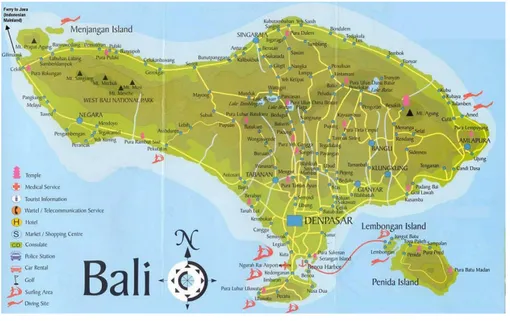 Gambar 1 Peta pulau bali 