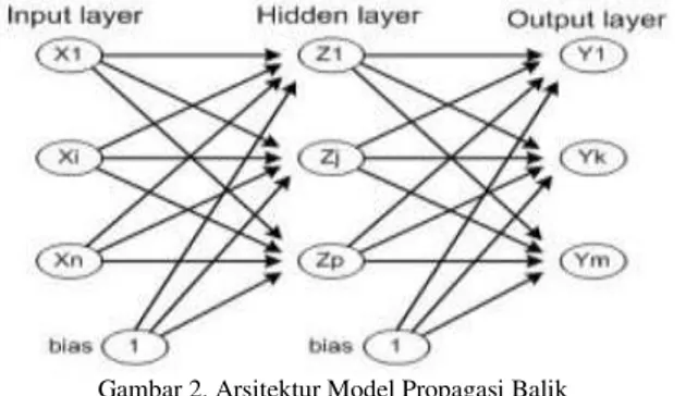 Gambar 1. Struktur dasar jaringan syaraf tiruan