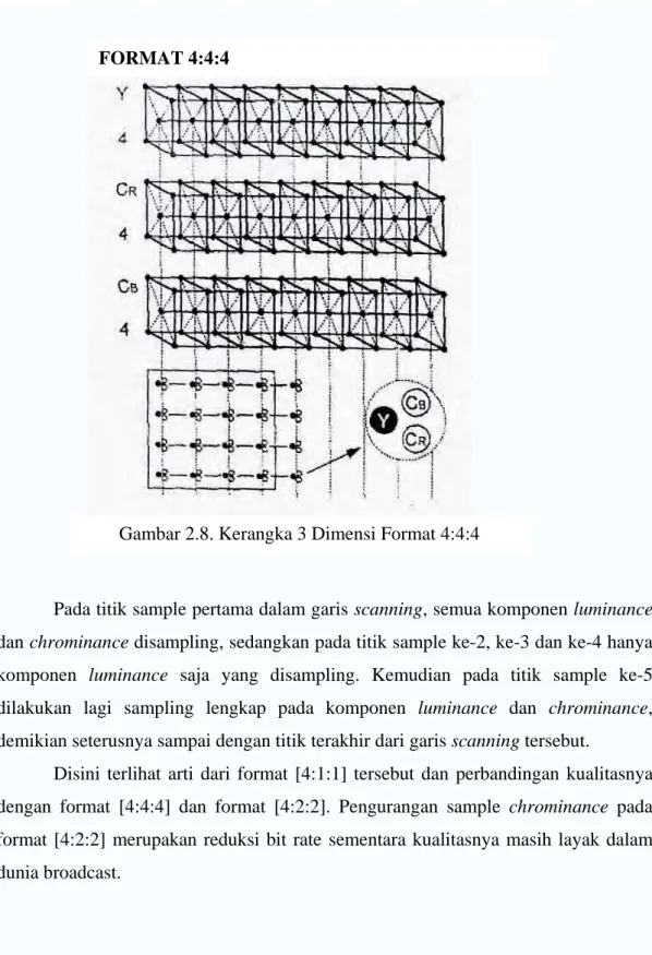 Gambar 2.8. Kerangka 3 Dimensi Format 4:4:4 FORMAT 4:4:4 