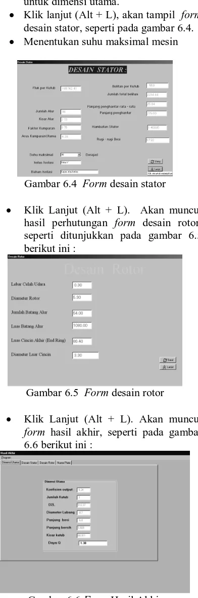 Gambar 6.6 Form Hasil Akhir 