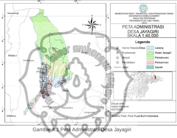 Gambar 4.1 Peta Administrasi Desa Jayagiri 