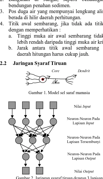 Gambar 1. Model sel saraf manusia 
