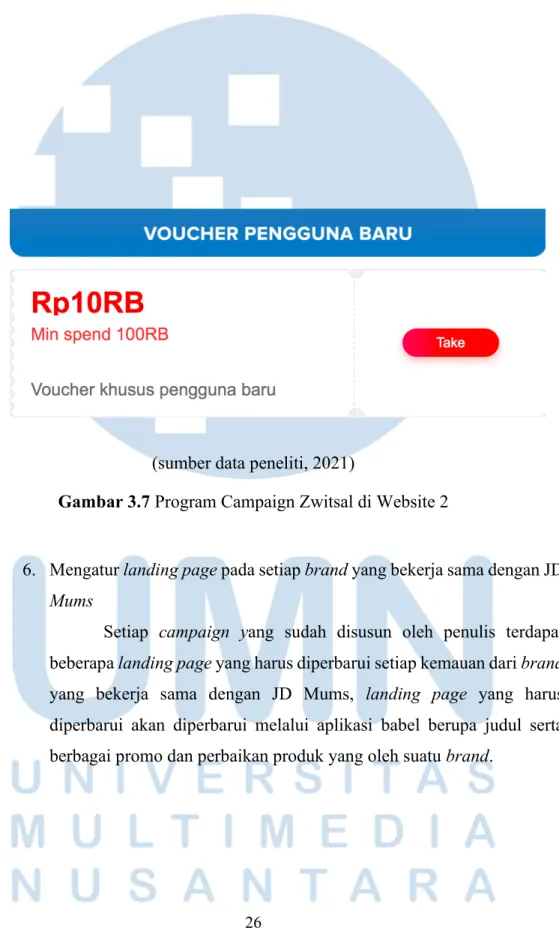 Gambar 3.7 Program Campaign Zwitsal di Website 2 