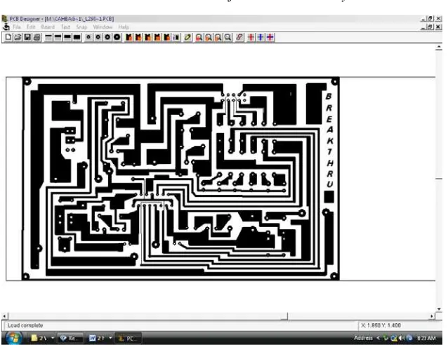 Gambar 4.2 Gambar  jalur PCB catu daya 