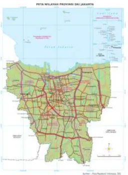 Gambar 2. 3  Peta Wilayah Provinsi DKI Jakarta (Sumber: big.go.id) 