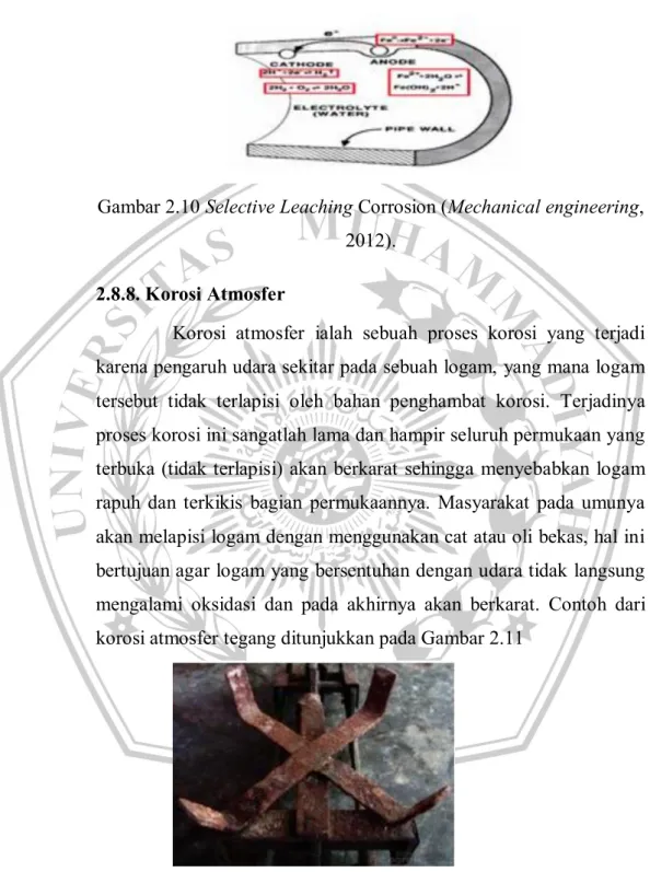 Gambar 2.10 Selective Leaching Corrosion (Mechanical engineering,  2012). 