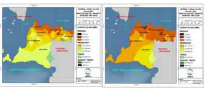 Gambar 2. Peta Normal Hujan   Bulan April Provinsi Banten dan DKI Jakarta 