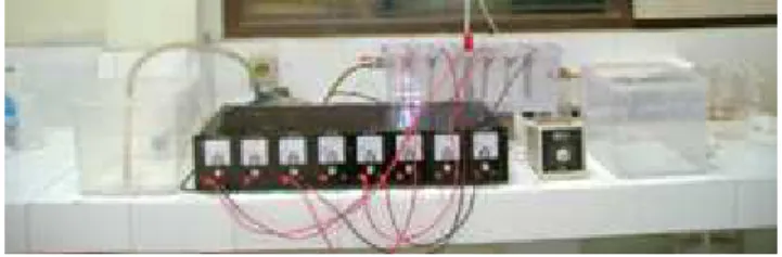 Gambar 1. Rangkaian Alat Elektrokoagulasi Aliran Kontinyu 