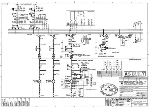 Gambar 4.1 Single Line Diagram Main Circuit PLTA Musi 