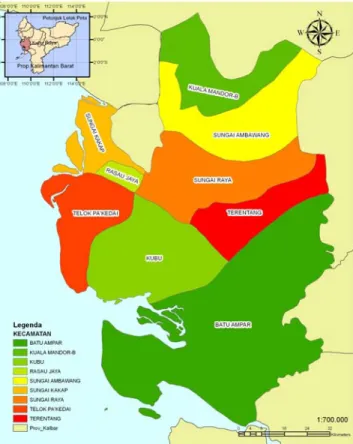 Gambar 1. Peta Wilayah Kabupaten Kubu Raya     