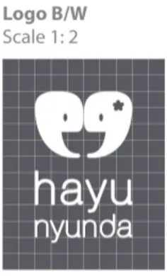 Gambar 4.6 Logo  Black and White  Hayu Nyunda  Sumber : Hasil Penelitian 