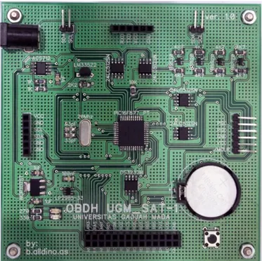 Gambar 12 PCB top layer model teknik OBDH UGM-Sat 