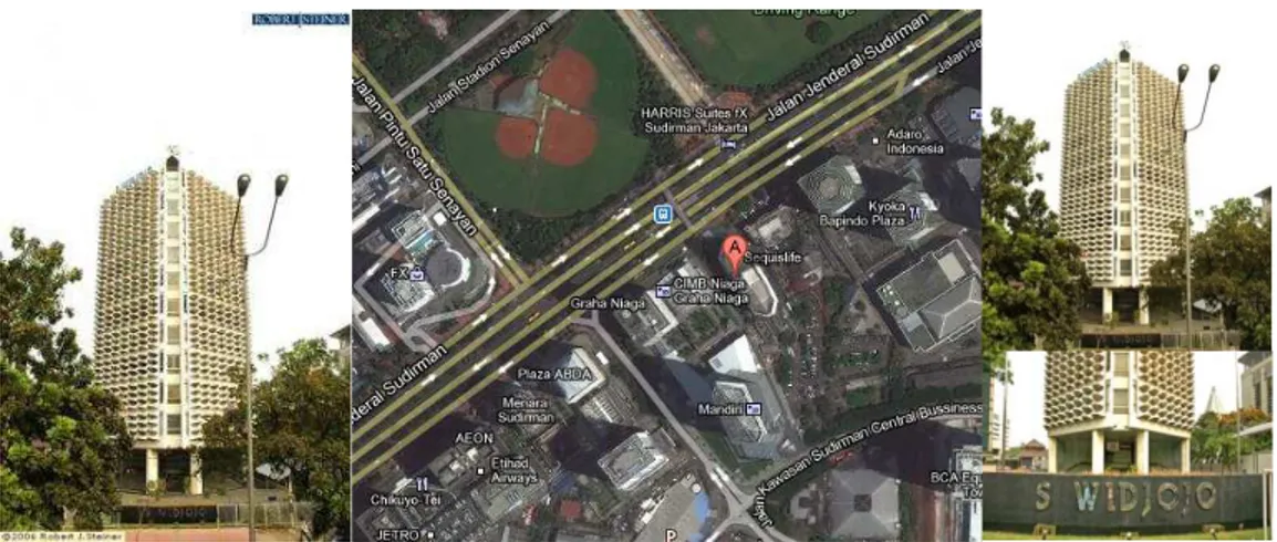 Gambar 2.11 Lokasi dan bangunan S. Widjojo Center   Sumber : Google Image (2013) 