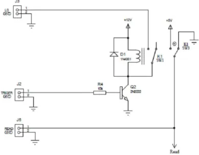 Gambar 6. Rancangan rangkaian sistem kontrol sampel changer dengan relay    