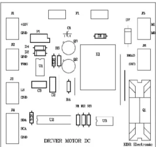 Gambar  10. Rancangan PCB tata letak komponen kontrol motor RIA IP8 