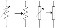 Gambar 1 Simbol-simbol Potensiometer . 