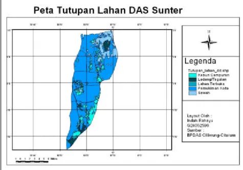 Gambar  6. Peta Kecamatan di DAS Sunter. 
