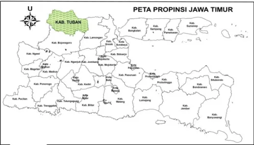 Gambar 1 Peta Kabupaten Tuban - Propinsi Jawa Timur 