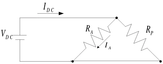 Gambar 2.22   Rangkaian penyederhanaan phasa stator saat pengukuran DC hubungan Delta 