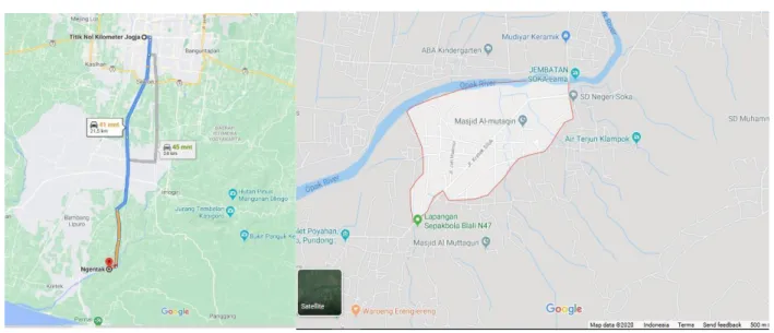Gambar 1. Peta Lokasi Dusun Ngentak 