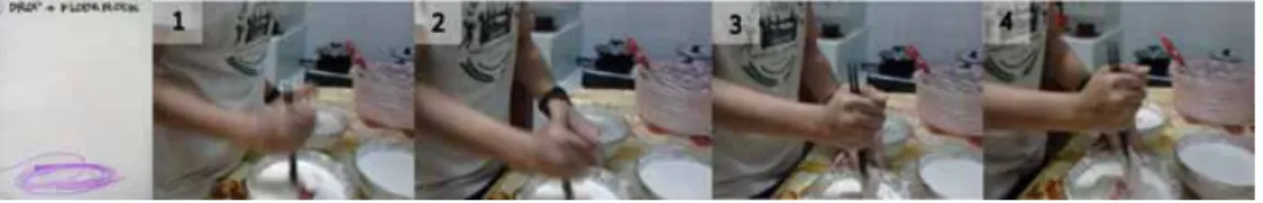 Gambar 9. Jejak selai 2 dan proses pengadukan.