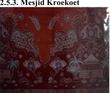 Gambar 9. Batik Betawi Motif Mesjid Kroekoet  (Sumber : Dok. Sanggar Batik Betawi Terogong, 2016) 