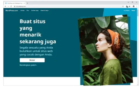 Gambar 3.1. Halaman wordpress.com 