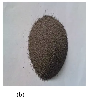 Gambar 2.3 (a) Bottom ash sebelum digrinding  (b) Bottom ash sesudah di grinding 