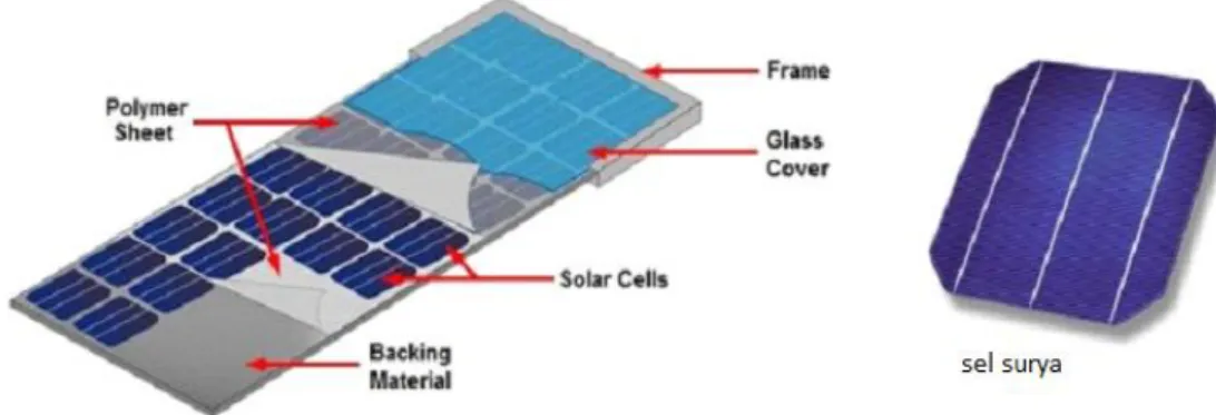 Gambar 11: perbedaan sel surya, modul surya dan apenl surya
