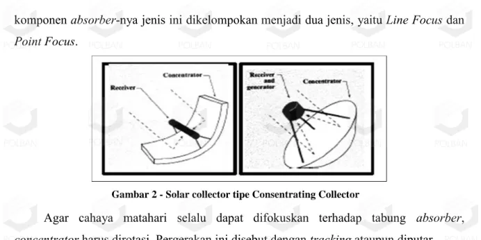 Gambar 2 - Solar collector tipe Consentrating Collector 