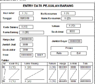Gambar 7. Desain Entry Data Order  Barang 