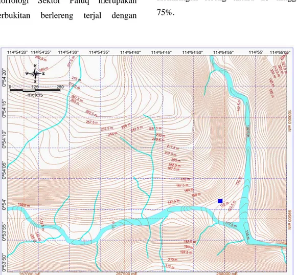 Gambar 4. Peta Topografi Sektor Paluq  . 
