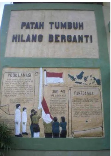 Gambar 1. Monumen “Patah Tumbuh Hilang Berganti” (Museum Perjuangan TNI Kodam,2013) 